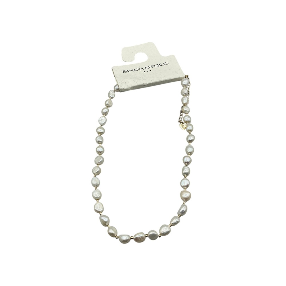 Banana Republic Baroque Pearl Gold Tone Necklace